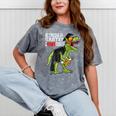 Kindergarten Grawrduate Dinosaur Graduation Cap Shirt Mineral Wash Tshirts Mineral Gray
