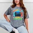 Kindergarten Level Complete Graduation Class 2025 Gamer Boys Mineral Wash Tshirts Mineral Gray