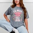 Little Miss Pre-K Grad 2025 Preschool Graduation Girls Kids Mineral Wash Tshirts Mineral Gray