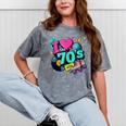 I Love The 70s Retro Cassette Roller Vinyl Disco Nostalgia Mineral Wash Tshirts Mineral Gray