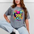 I Love The 70s Retro Cassette Roller Vinyl Nostalgia Vibes Mineral Wash Tshirts Mineral Gray