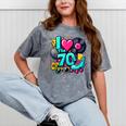 I Love The 70s Vintage Cassette Roller Vinyl Nostalgia 70s Mineral Wash Tshirts Mineral Gray