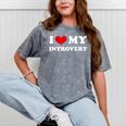 I Love My Introvert I Heart My Introvert Mineral Wash Tshirts Mineral Gray I Love My Introvert I Heart My Introvert Mineral Wash Tshirts Mineral Gray