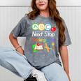Next Stop Kindergarten Preschool Graduation 2025 Boy Girl Mineral Wash Tshirts Mineral Gray