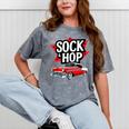 Nostalgia 1950s Sock Hop Dance Mineral Wash Tshirts Mineral Gray