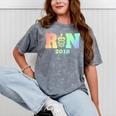 Nurse Graduation Shirt RN Est 2018 Rainbow Tshirt Mineral Wash Tshirts Mineral Gray