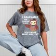 Owl Elementary Graduation Shirt-6th Grade Graduation Mineral Wash Tshirts Mineral Gray