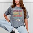 I Paused My Game To Graduate Gamer Graduation Men Boys Mineral Wash Tshirts Mineral Gray