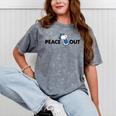 Peanuts Graduation Peace Out Snoopy Woodstock Mineral Wash Tshirts Mineral Gray