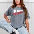 PHD Nailed It Graduation Doctorate Graduate Mineral Wash Tshirts Mineral Gray