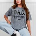 Phd Shirt Bs Doctorate Graduation Doctoral Mineral Wash Tshirts Mineral Gray