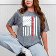 PhD Survivor Graduation American Flag Shirt Degree Tee Women Kids Men Mineral Wash Tshirts Mineral Gray