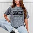 Please Be Patient With Me I'm From The 1900s Vintage Drowing Mineral Wash Tshirts Mineral Gray