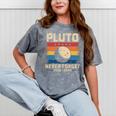 Pluto Never Forget Space Nostalgia Astronomy Humor Mineral Wash Tshirts Mineral Gray