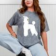 Poodle Graduation Dog Graduate Mineral Wash Tshirts Mineral Gray