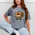 Protect PBS 80s Nostalgia Television Shirt Mineral Wash Tshirts Mineral Gray