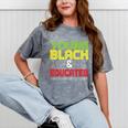 Proud African American Educated Graduation Mineral Wash Tshirts Mineral Gray