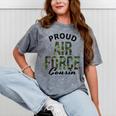 Proud Air Force Cousin Deployment Homecoming Graduation USAF Mineral Wash Tshirts Mineral Gray