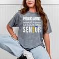 Proud Aunt Of 2019 Senior Graduation Shirt Family Graduation Mineral Wash Tshirts Mineral Gray
