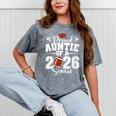 Proud Auntie Of A 2026 Senior Football Graduation Family Mineral Wash Tshirts Mineral Gray