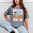 Proud Auntie Of a Basketball Senior 2026 Graduation Gifts Mineral Wash Tshirts Mineral Gray
