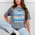 Proud Aunty Of 2024 College Graduate Family 24 Graduation Mineral Wash Tshirts Mineral Gray