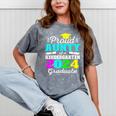Proud Aunty Of Kindergarten Graduate 2024 Graduation Aunty Mineral Wash Tshirts Mineral Gray