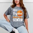 Proud Boyfriend Of A 2025 Senior Graduation Basketball Mineral Wash Tshirts Mineral Gray