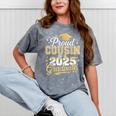 Proud Cousin Of a Class Of 2025 Graduate Senior Graduation Mineral Wash Tshirts Mineral Gray
