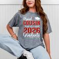 Proud Cousin Of a Class Of 2026 Graduate Senior Graduation Mineral Wash Tshirts Mineral Gray