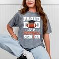 Proud Dad Of a Football Senior 2026 Graduation Mineral Wash Tshirts Mineral Gray