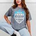 Proud Friend Of a 2018 College Grad Graduation Mineral Wash Tshirts Mineral Gray