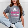 Proud Godmother Of 5th Grade Graduate 2025 Family Graduation Mineral Wash Tshirts Mineral Gray