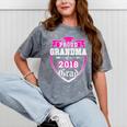 Proud Grandma Of a 2018 Grad Graduation Family Mineral Wash Tshirts Mineral Gray