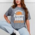 Proud Grandma Of A 2026 Senior Basketball Graduation Mineral Wash Tshirts Mineral Gray