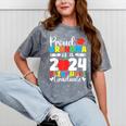 Proud Grandma Of Class Of 2024 Preschool Graduate Graduation Mineral Wash Tshirts Mineral Gray