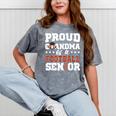 Proud Grandma Of a Football Senior 2026 Graduation Mineral Wash Tshirts Mineral Gray