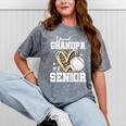 Proud Grandpa Of A 2026 Senior Baseball Graduation Leopard Mineral Wash Tshirts Mineral Gray