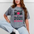 Proud Mom Of A 2021 Graduate Senior Graduation Mineral Wash Tshirts Mineral Gray