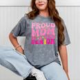 Proud Mom Of a 2025 Graduate Class Senior Graduation Mother Mineral Wash Tshirts Mineral Gray