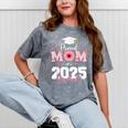 Proud Mom Of a 2025 Graduate Senior Mom Family Graduation Mineral Wash Tshirts Mineral Gray