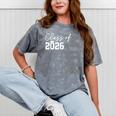 Proud Mom Of A 2026 Graduate Grad Senior Mother Graduation Mineral Wash Tshirts Mineral Gray