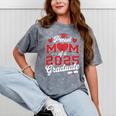 Proud Mom Of a Class Of 2025 Graduate Senior Graduation Mineral Wash Tshirts Mineral Gray