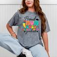 Proud Mom Class Of 2025 Kindergarten Graduate Graduation Mineral Wash Tshirts Mineral Gray