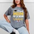 Proud Mom Of A Class Of 2026 Graduate Senior Gold Graduation Mineral Wash Tshirts Mineral Gray
