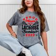 Proud Mom Of a Lacrosse Senior 2022 Graduation Mineral Wash Tshirts Mineral Gray