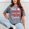 Proud Nannie Of A Class Of 2026 Graduate Senior Graduation Mineral Wash Tshirts Mineral Gray
