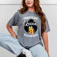 Proud Queen PhD Doctorate Degree Graduation Woman Girl Mineral Wash Tshirts Mineral Gray