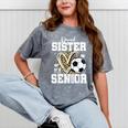 Proud Sister Of A 2026 Senior Soccer Graduation Leopard Mineral Wash Tshirts Mineral Gray