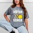 Proud Sister Of A 2026 Senior Softball Graduation Leopard Mineral Wash Tshirts Mineral Gray